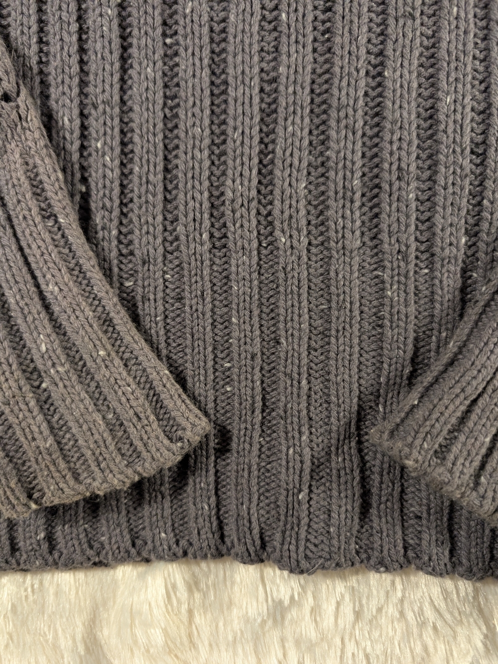 dELiA*s CharcoalGray with Multicolored specks Long-Sleeve Henley Hoodie Sweater - Picture 11 of 15